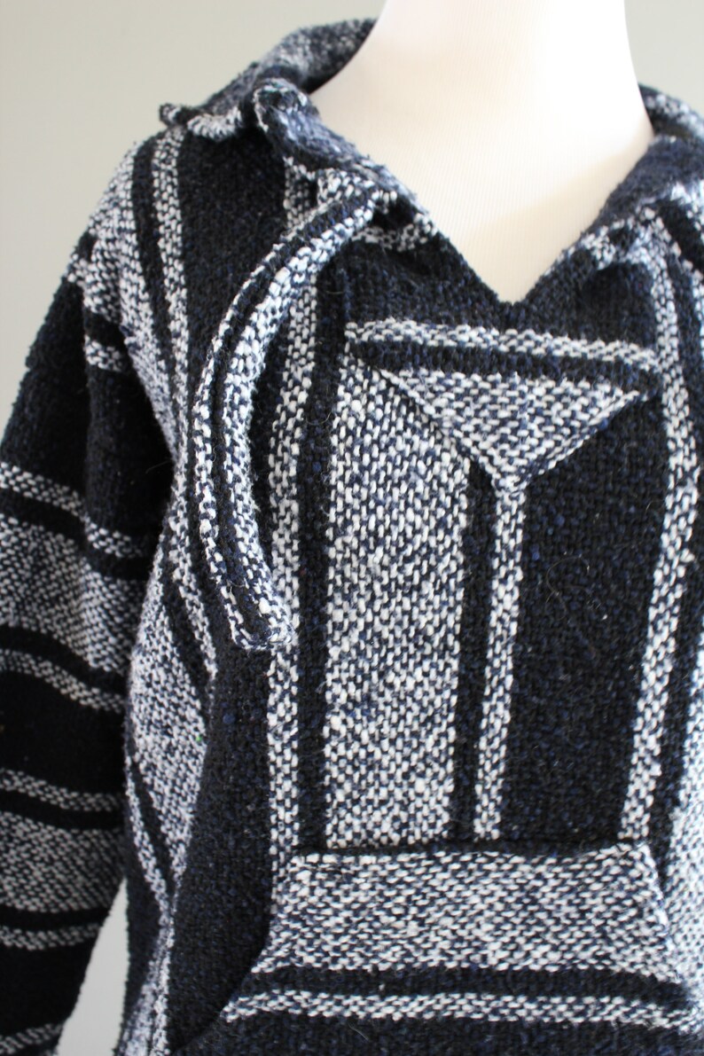 GRUNGE Baja Pullover Dark Blue DRUG RUG Hippie Pixie Hooded Etsy Canada