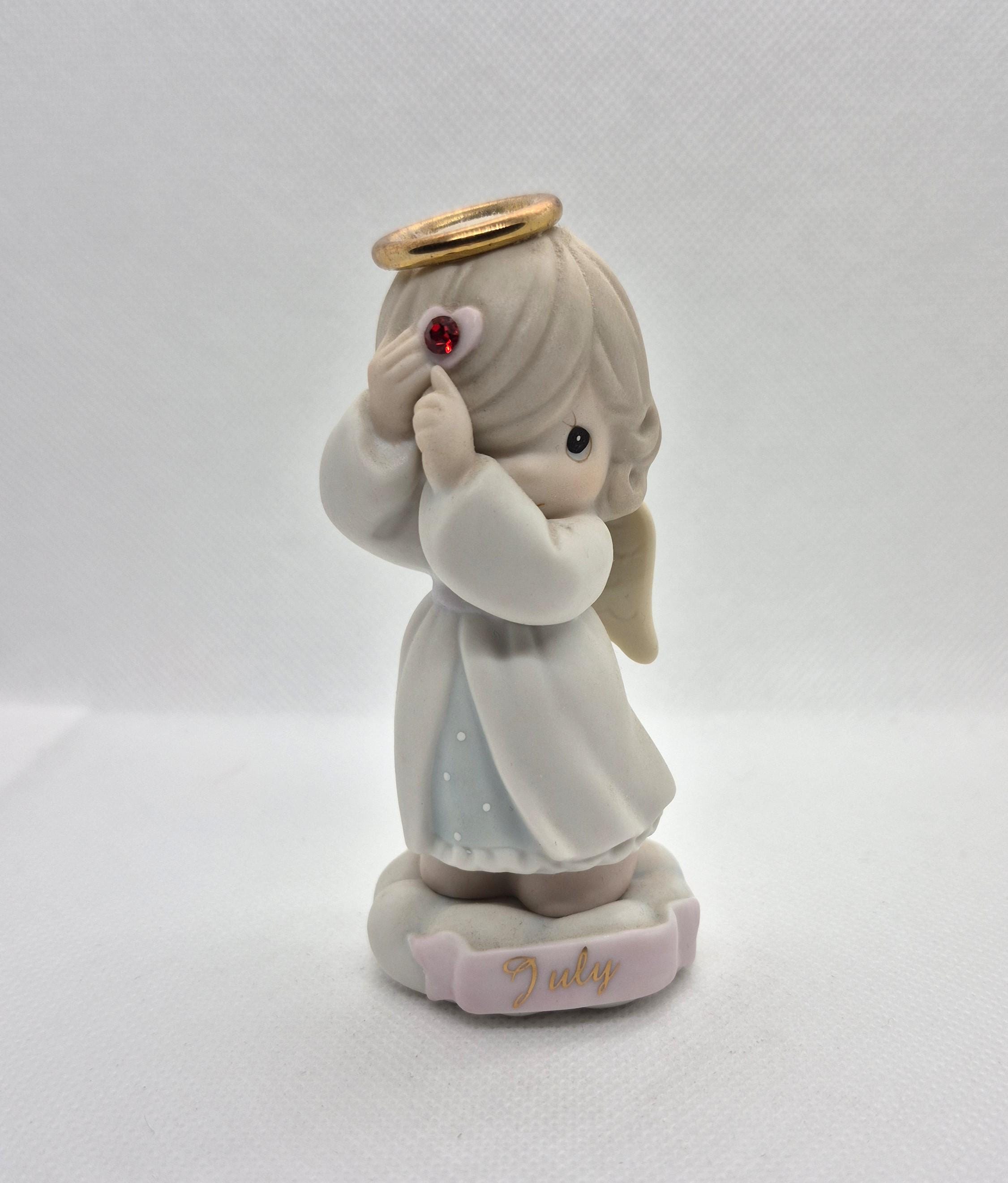 アニバーサリー・クリスタル (6月) シルバープルーフ 誕生石 クリスタル Precious Moments July Birthstone Angel Figurine 261289 | Vintage