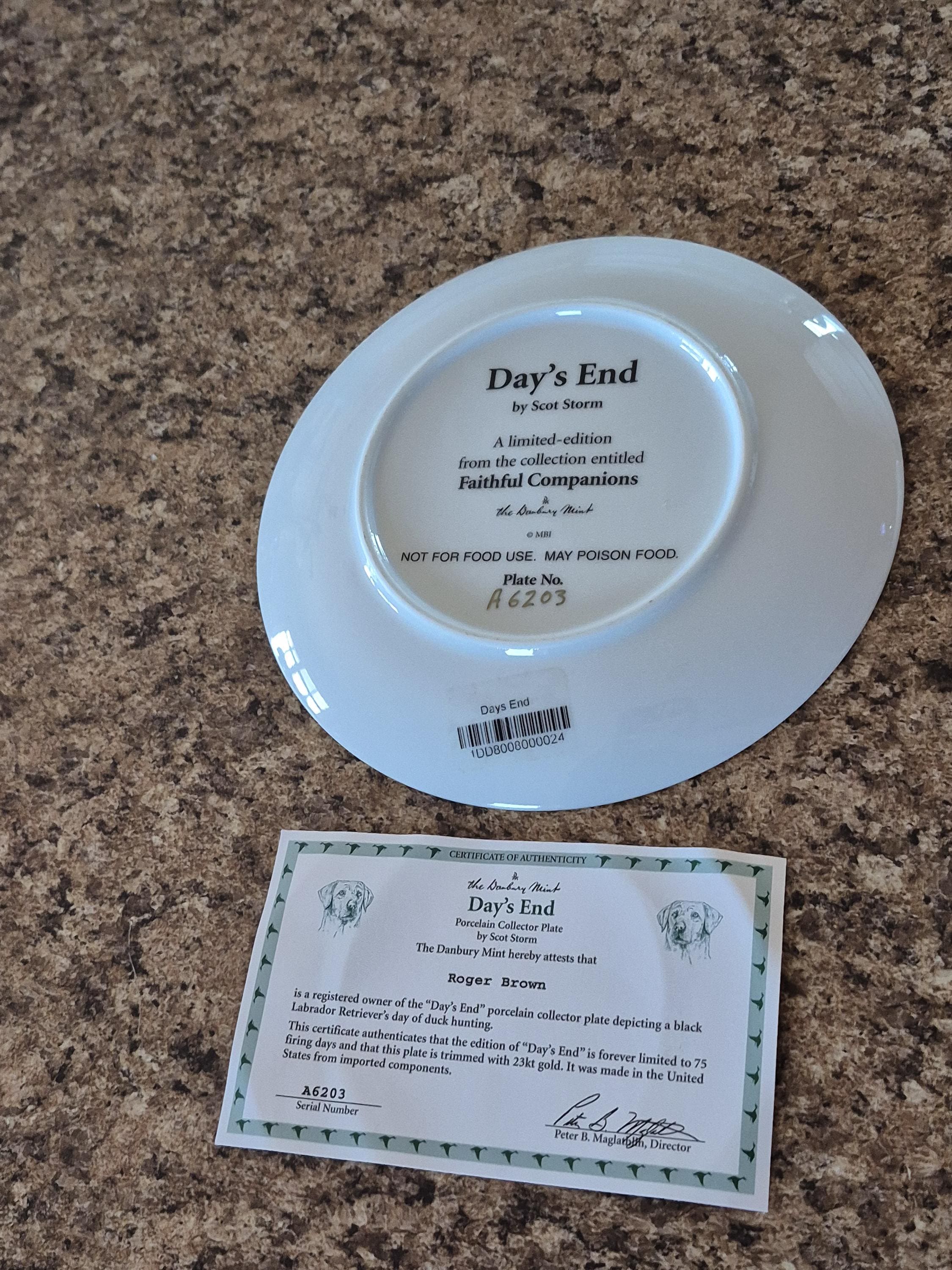 Vintage Danbury Mint Labrador Retriever Plates - Your Choice - Jim