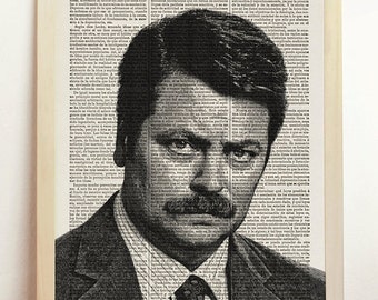 ron swanson art etsy