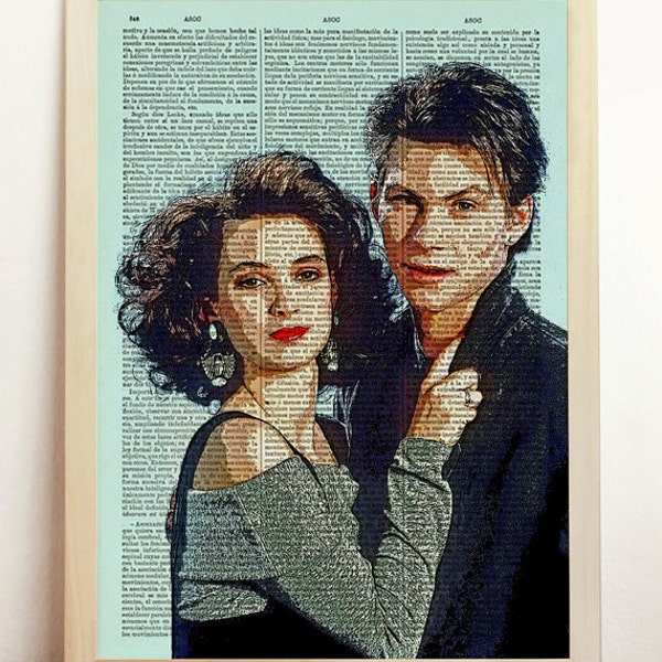 Print Heathers Christian Slater Movie Poster Film Retro Winona Ryder Alternative Vintage Art Upcycled Decor Book Dictionary