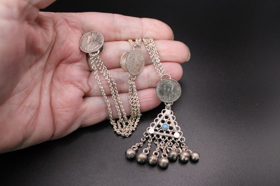 Antique Solid Silver Waistcoat Chain lapel Chain Made From 3