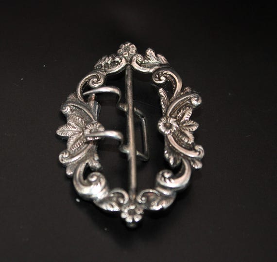 Quality Victorian Solid Silver Sash Buckle, Birmi… - image 1