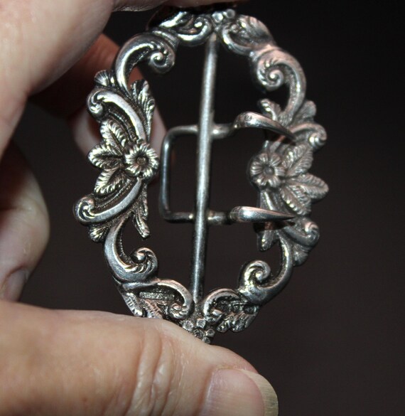 Quality Victorian Solid Silver Sash Buckle, Birmi… - image 7