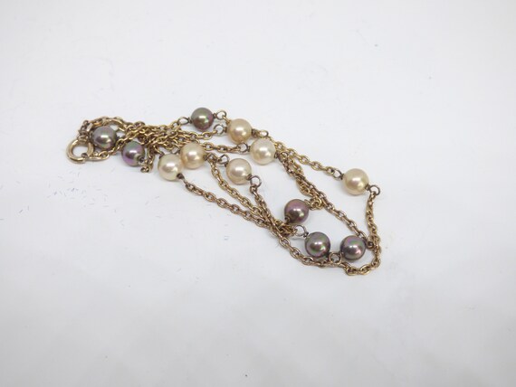 A Very Pretty Gold On Solid Silver Chain Linked F… - image 7