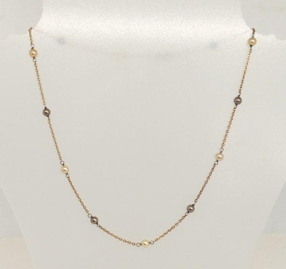 A Very Pretty Gold On Solid Silver Chain Linked F… - image 1