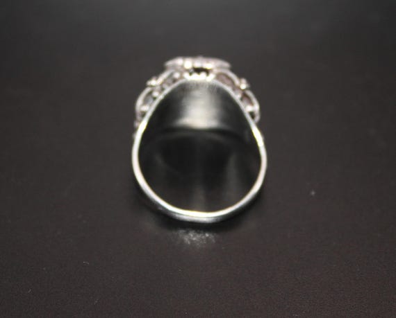 Solid Silver Poison Ring with Marcasites – Secret… - image 5