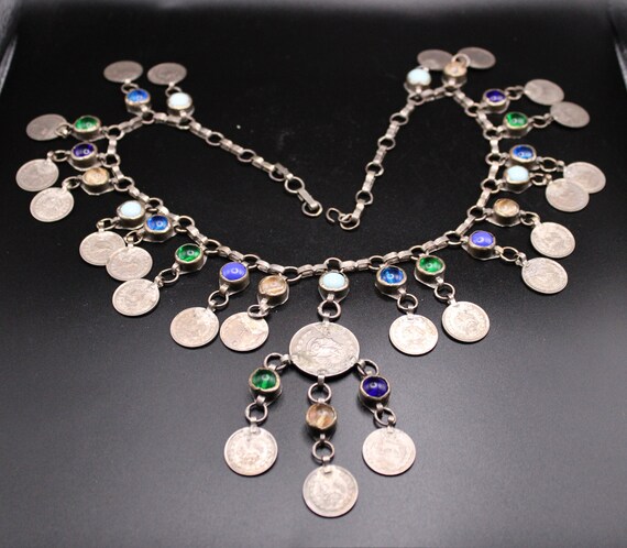 Vintage 1960s Large Handmade Statement Necklace F… - image 2