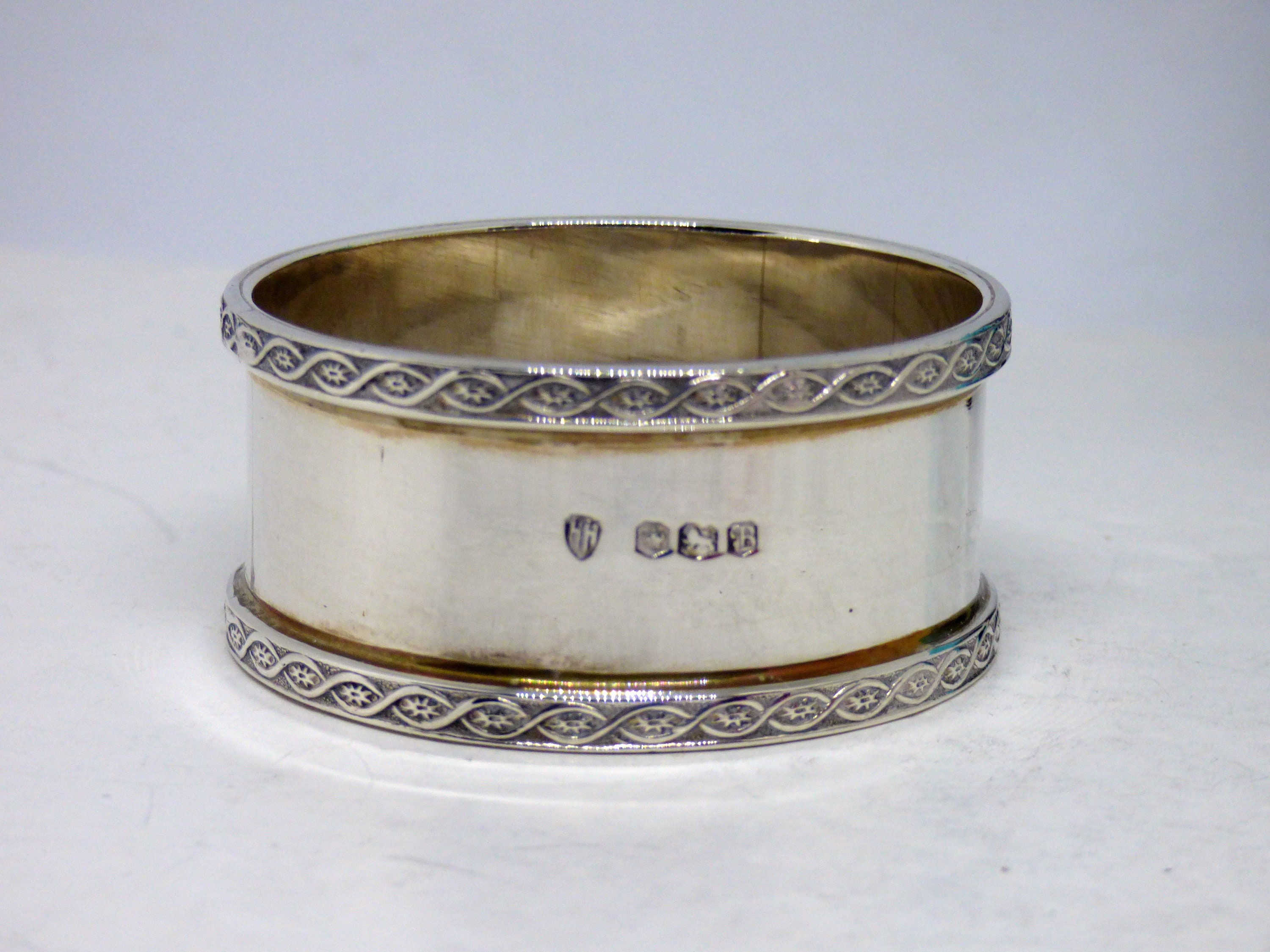 Vintage 1960s Solid Silver Napkin Ring in Original Boodle & - Etsy UK