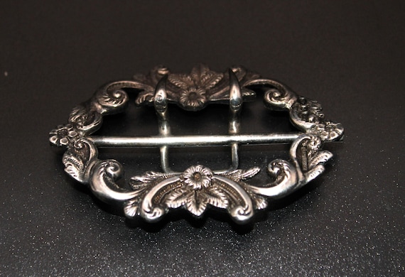 Quality Victorian Solid Silver Sash Buckle, Birmi… - image 2