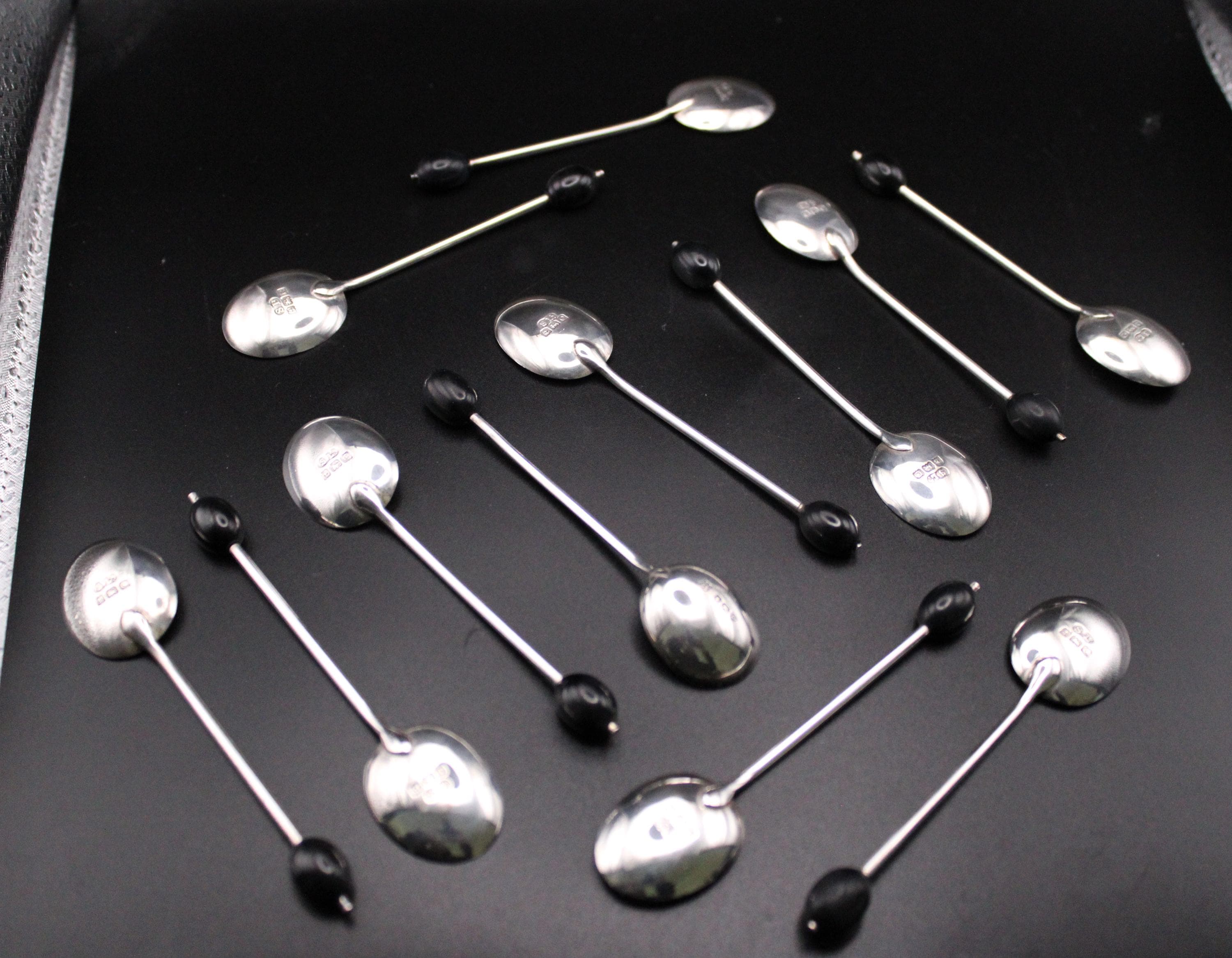 アンティーク 1902年 バーミンガム ソリッドシルバー コーヒービーン