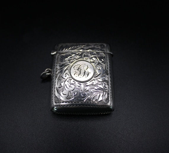 アンティーク　vesta case Sterling Silver Match Safe Vesta Case - M & L - Birmingham