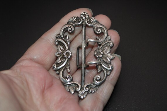 Quality Victorian Solid Silver Sash Buckle, Birmi… - image 6