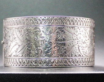 最終値下げ新品♦️銀細工 純銀コースター SILVER骨董 4個セット Antique Victorian Solid Silver Wide Hinged Bangle, Engraved