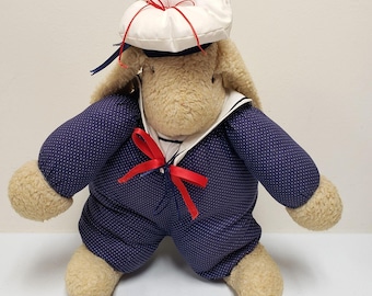 Best Friend Bunnies 15" Bunny Rabbit in Sailor Outfit 1986 Stuffed Animal Plush