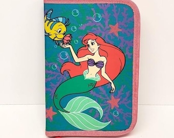 Disney 5.5" x 8.5" Little Mermaid Zippered Pencil Case with Pencils Vintage