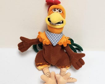 DreamWorks 10" Chicken Run Rocky Rooster 2000 Stuffed Animal Movie Plush