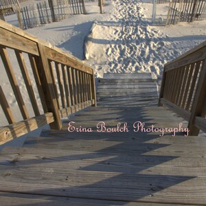 BEACH Wooden STEPS to the SAND - Digital Download Photography - Wall Art Printable Photo
