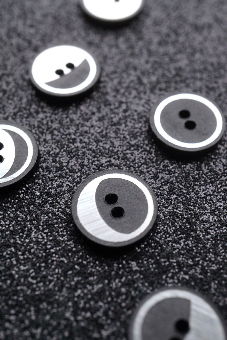 12x The Moon Phases Buttons moon phases moon cycle lunar Etsy