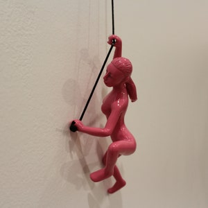 THE CLIMBING WOMAN- Pink- Hanging Wall Art