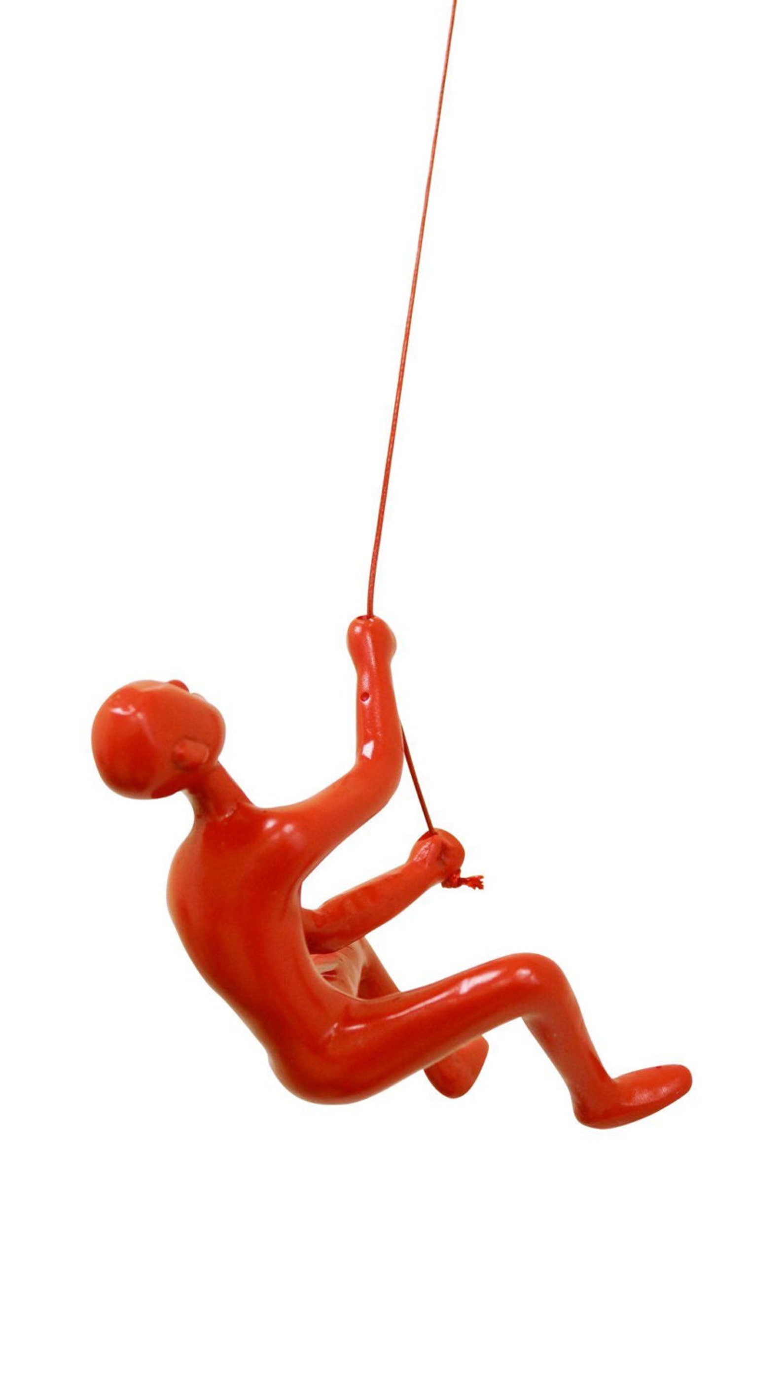 HOME WALL STATUE Red Climbing Man Minimalist Wall Art Etsy
