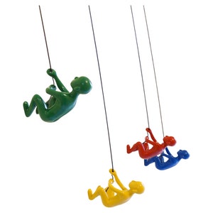 Handmade Climbing Men HANGING WALL ART  4 Piece Combination