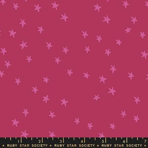 Starry | Plum | Ruby Star Society Fabric