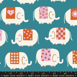 Picture Book "Elephants" in Storytime by Ruby Star Society Fabric