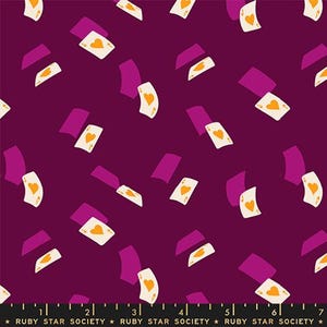 Hello Alice “Falling Aces” in Purple Velvet by Ruby Star Society Fabric