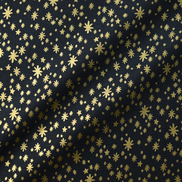 Holiday Classic | Starry Night (Evergreen Metallic) | Rifle Paper Co Fabric