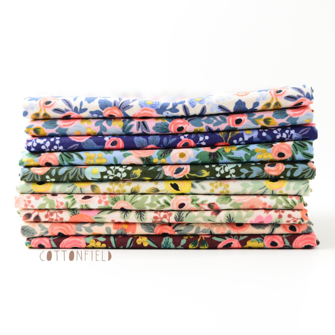 Rosa 10pc Fat Quarter Bundle Rifle Paper Co Fabric Etsy
