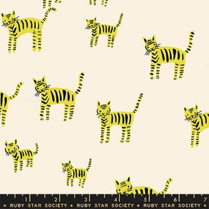 Catnap | Tiger Stripes | Citron | Ruby Star Society Fabric