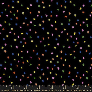 Starry Mini in Vivid Rainbow by Ruby Star Society Fabric