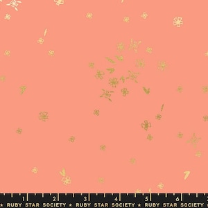 First Light “Tiny Flowers” in Melon by Ruby Star Society Fabric