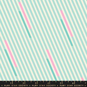 Eye Candy “Eye Candy Stripe” in Frost by Ruby Star Society Fabric