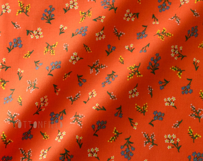 Petites Fleurs rifle Red Rifle Paper Co Fabric - Etsy