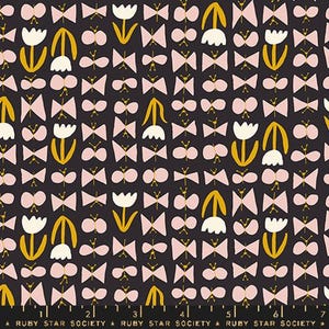 Bird Is The Word “Butterflies” in Soft Black by Ruby Star Society Fabric