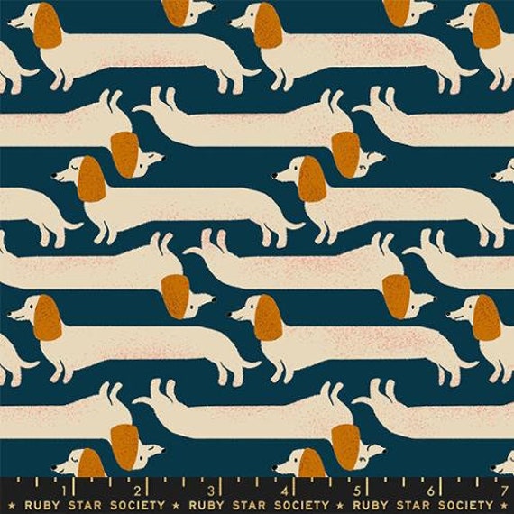 Dog Park: Long Dog in Teal Navy Dog Park: Long Dog in Teal Navy