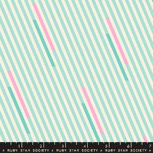 Eye Candy “Eye Candy Stripe” in Frost by Ruby Star Society Fabric