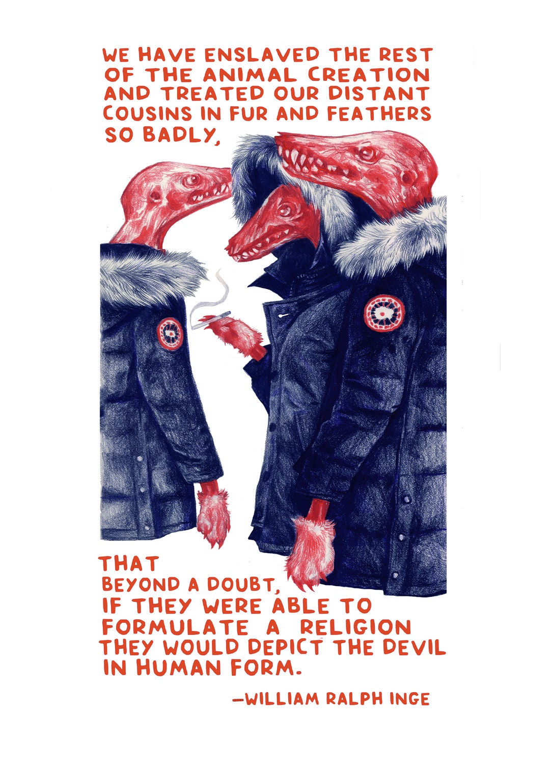 Canada Goose/william Ralph Inge Quote (signed Art Print) - Etsy