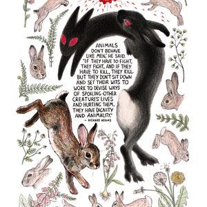 Black Rabbit - La collina dei conigli (stampa artistica firmata)