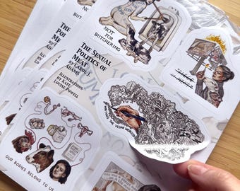 The Sexual Politics of Meat sticker pack (x5 designs)