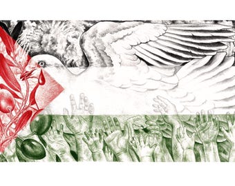 Free Palestine (signed art print)