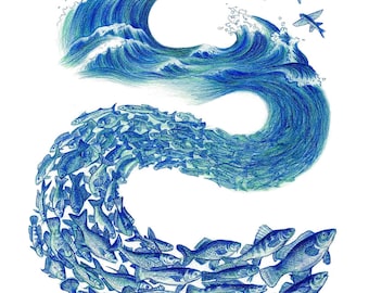Freedom For Fishes (signed art print)