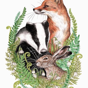 Wildlife Trio (signed art print)