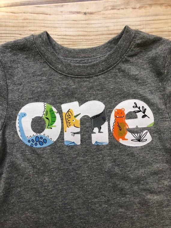 first birthday shirt boy dinosaur