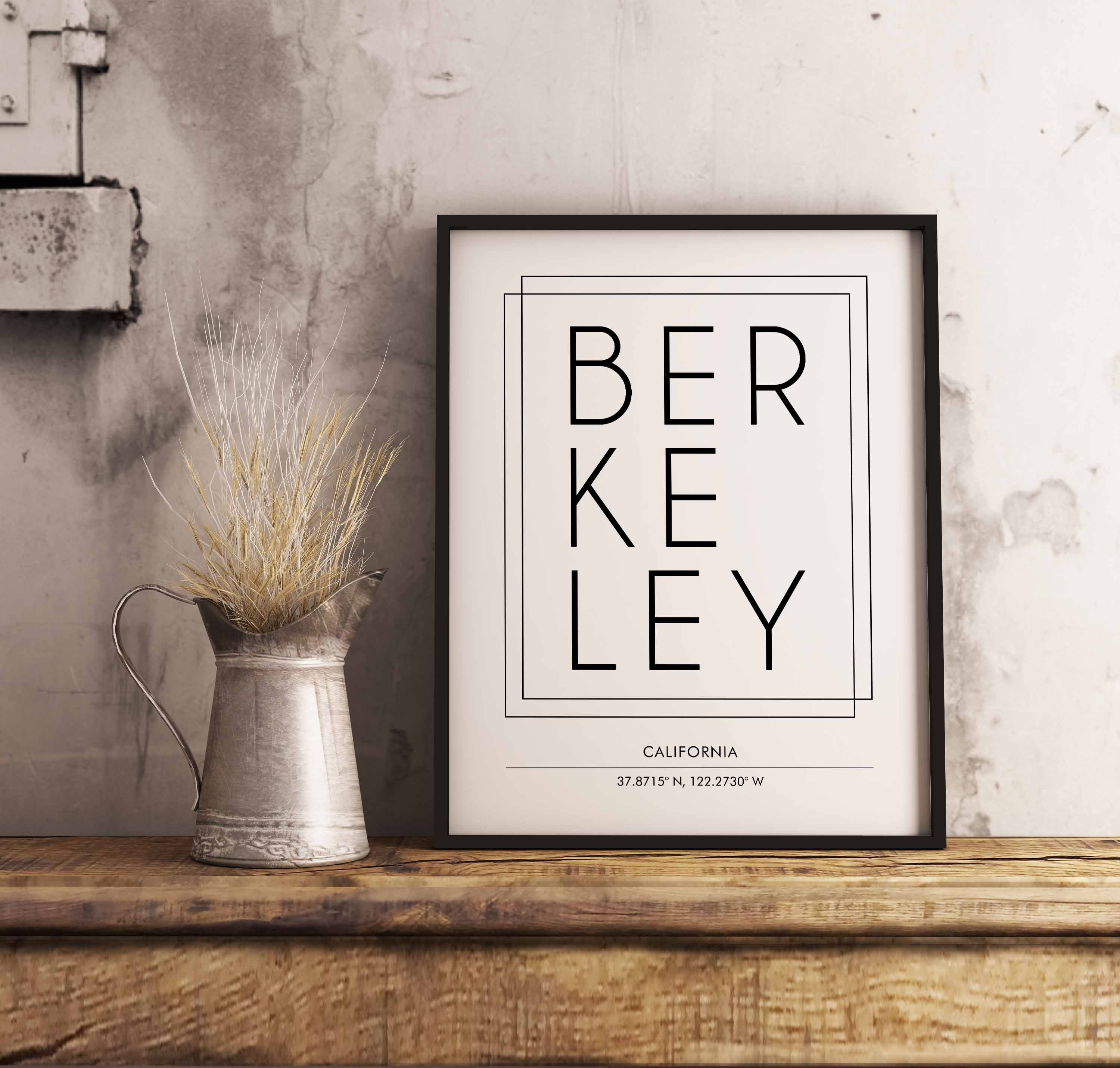Berkeley Poster Berkeley City Print City Names Print Etsy