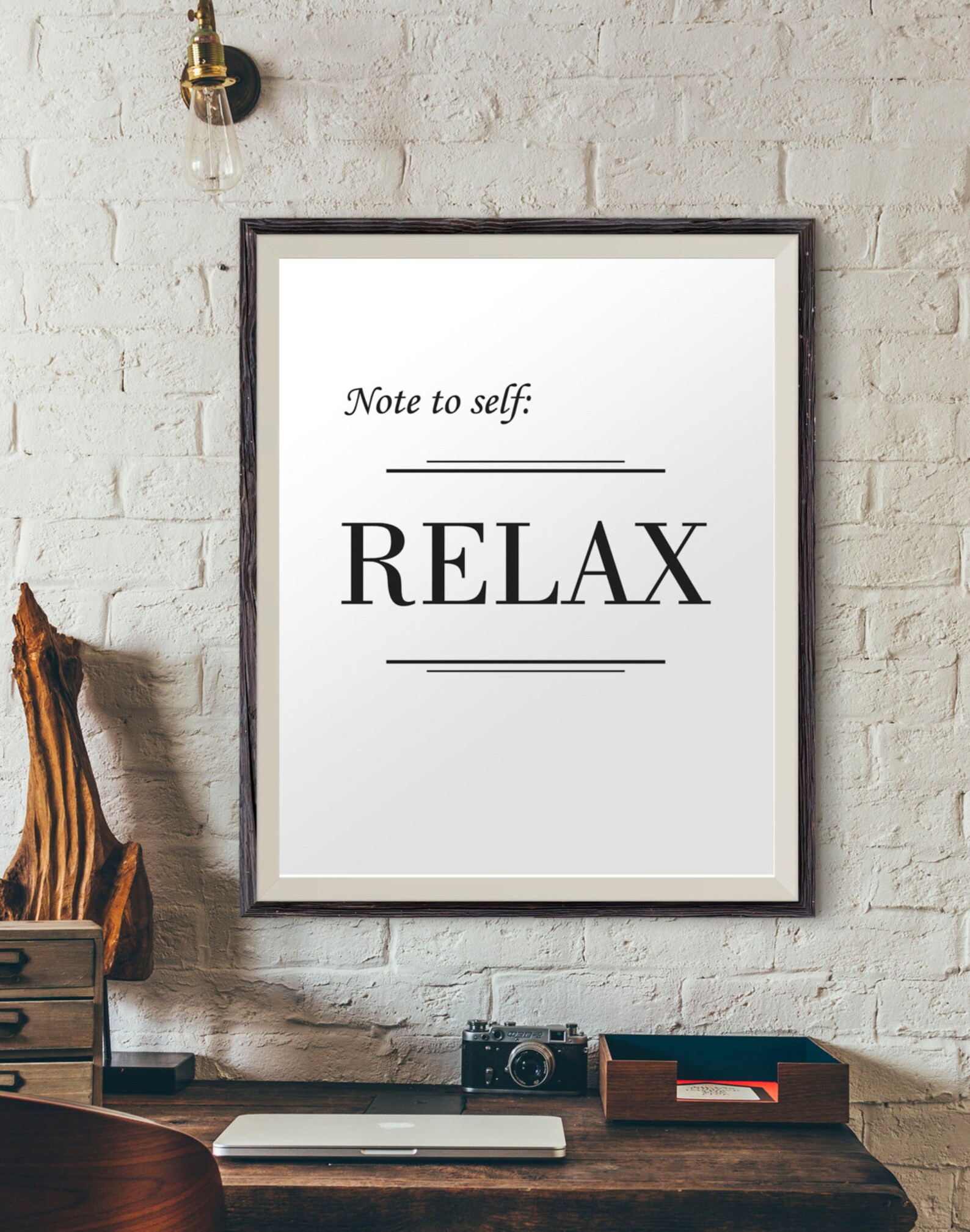 Relax quote poster quote print quote wall art printable | Etsy