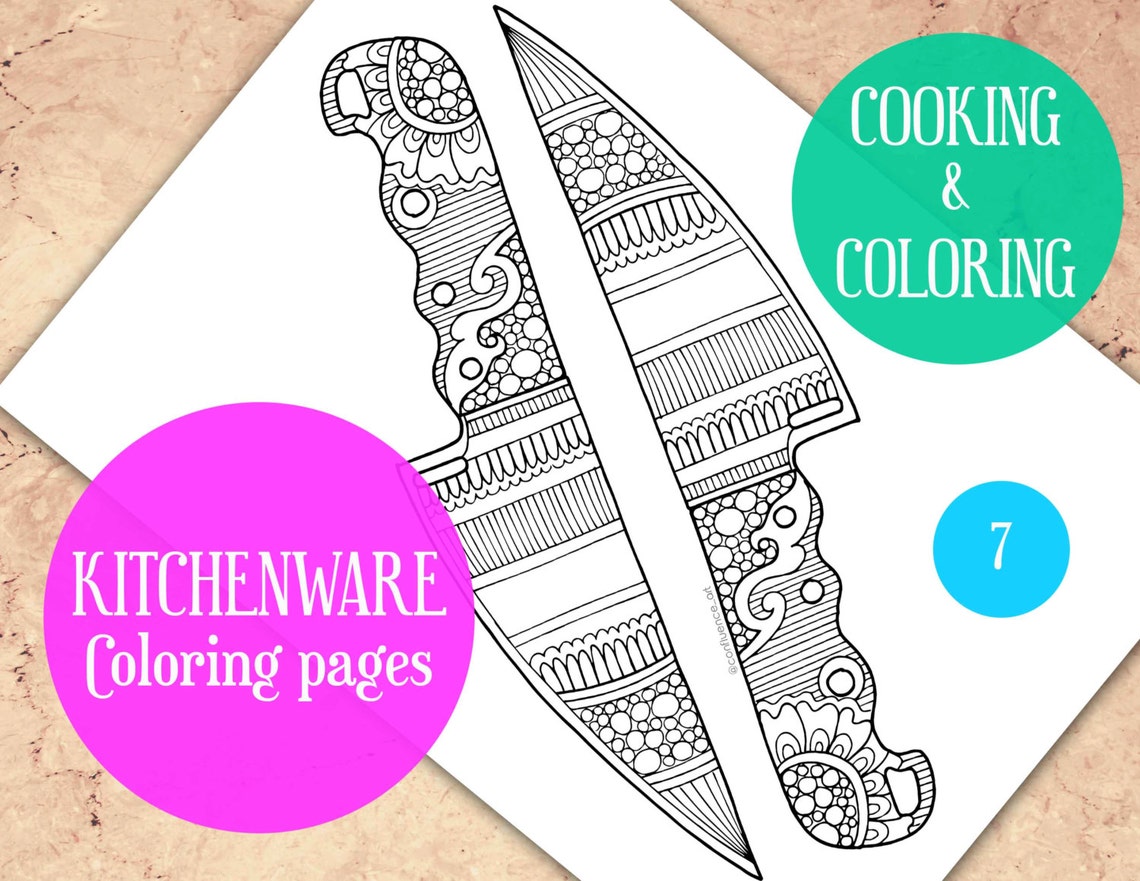 Adult Coloring book Coloring book Kitchen coloring book 20 | Etsy