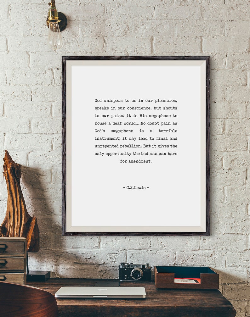 Book Lover Gift Modern Print Typewriter Quote Simple PRINTABLE Wall Art C.S.Lewis Quote Minimal Literary Print